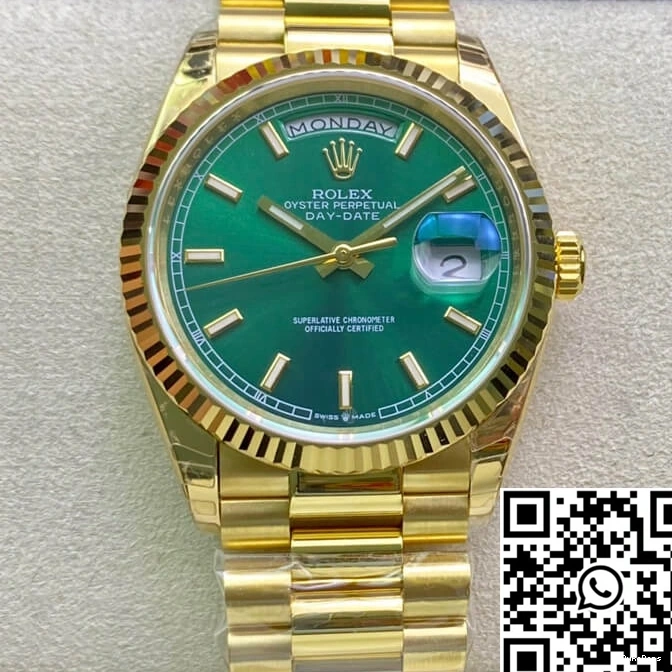 Green Rolex EW Day Date Dial 118238 Factory 0523